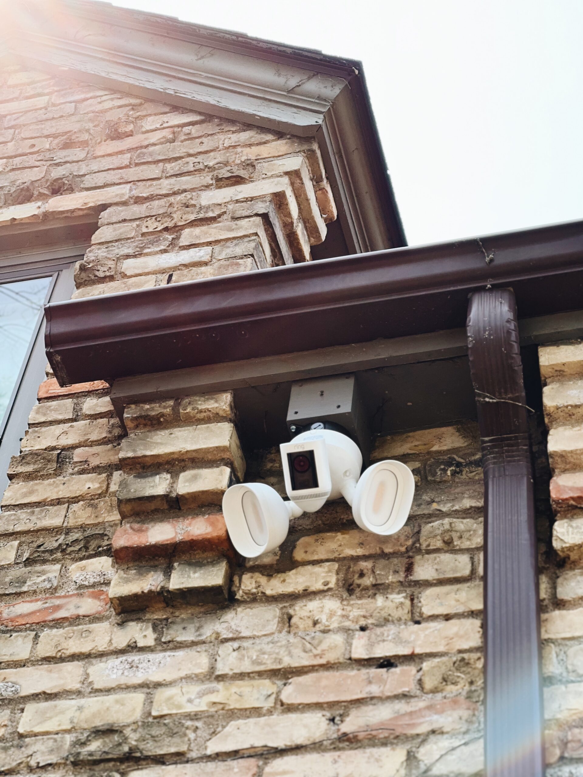 Outdoor motion sensor security camera light fixture Minneapolis electrician